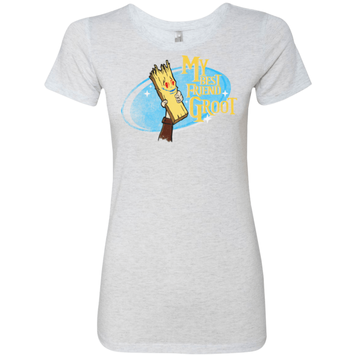 T-Shirts Heather White / Small My Best Friend Groot Women's Triblend T-Shirt