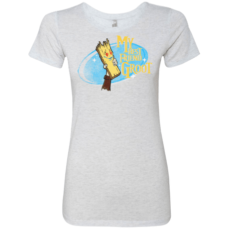 T-Shirts Heather White / Small My Best Friend Groot Women's Triblend T-Shirt