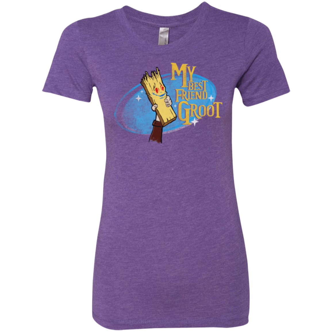 T-Shirts Purple Rush / Small My Best Friend Groot Women's Triblend T-Shirt