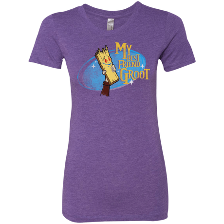 T-Shirts Purple Rush / Small My Best Friend Groot Women's Triblend T-Shirt