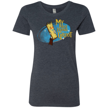 T-Shirts Vintage Navy / Small My Best Friend Groot Women's Triblend T-Shirt