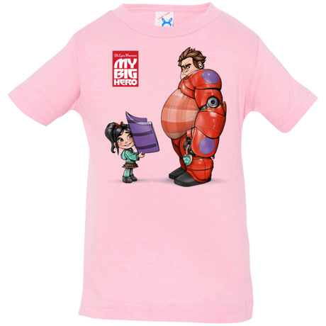 T-Shirts Pink / 6 Months My Big Hero Infant PremiumT-Shirt