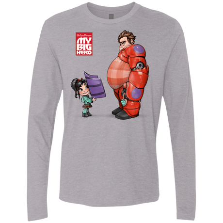 T-Shirts Heather Grey / Small My Big Hero Men's Premium Long Sleeve