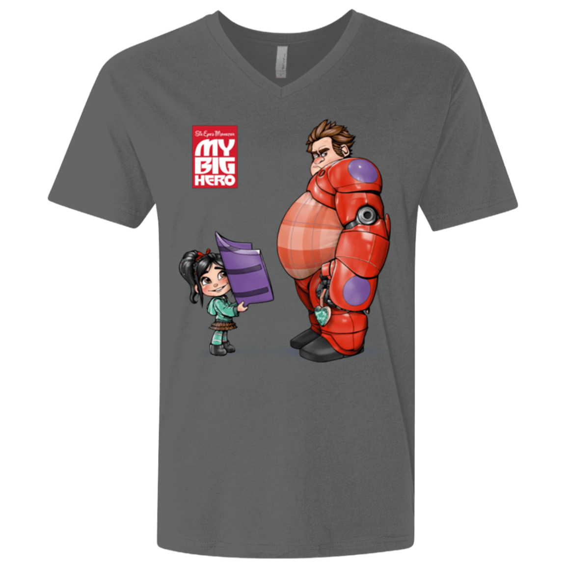 T-Shirts Heavy Metal / X-Small My Big Hero Men's Premium V-Neck