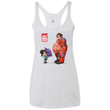 T-Shirts Heather White / X-Small My Big Hero Women's Triblend Racerback Tank