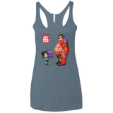 T-Shirts Indigo / X-Small My Big Hero Women's Triblend Racerback Tank