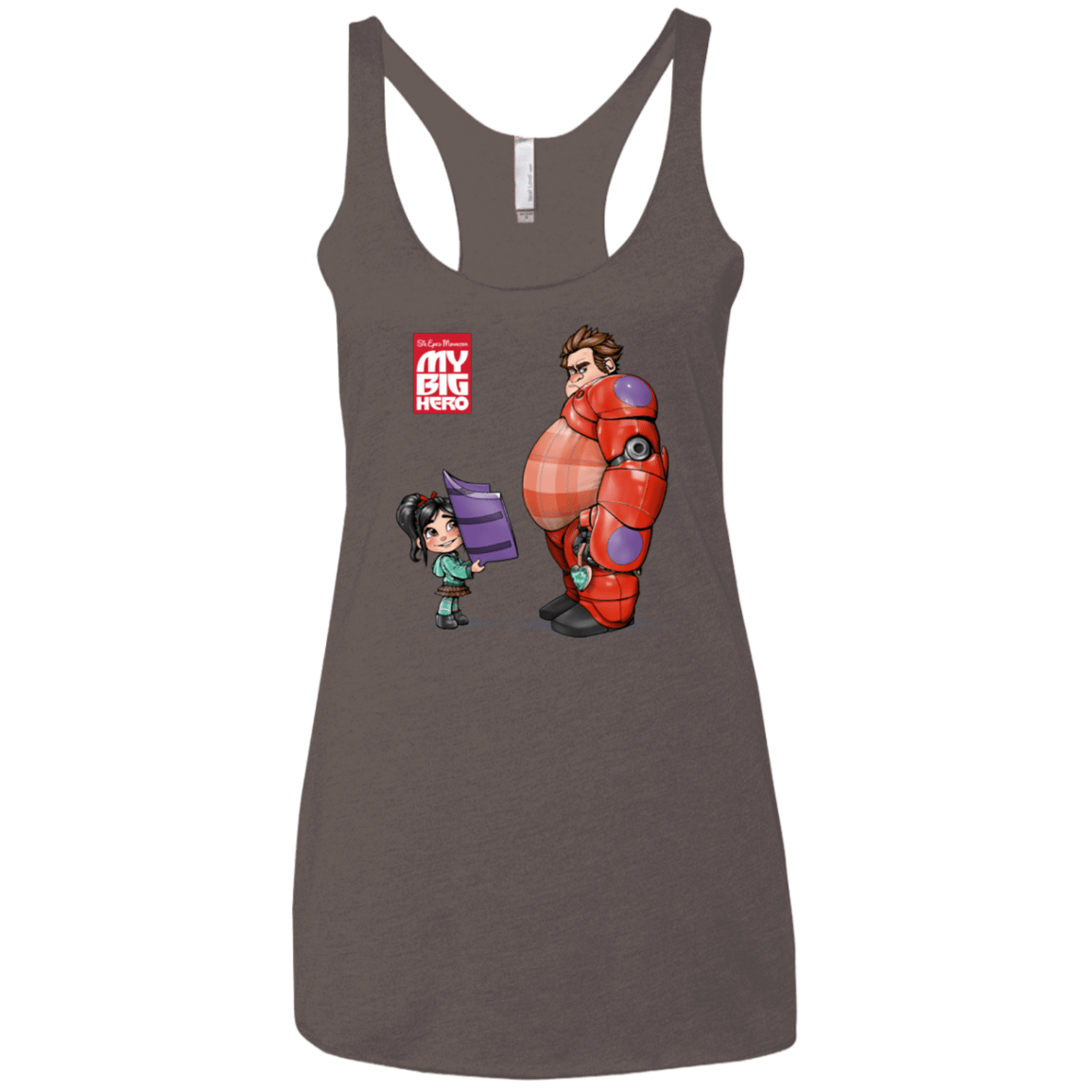 T-Shirts Macchiato / X-Small My Big Hero Women's Triblend Racerback Tank