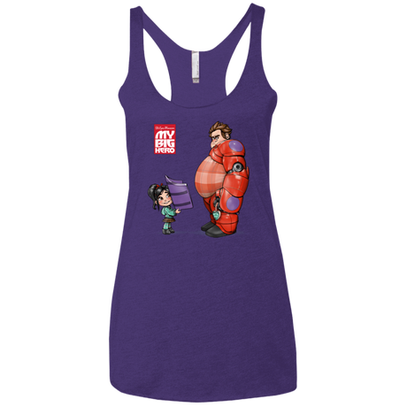 T-Shirts Purple / X-Small My Big Hero Women's Triblend Racerback Tank