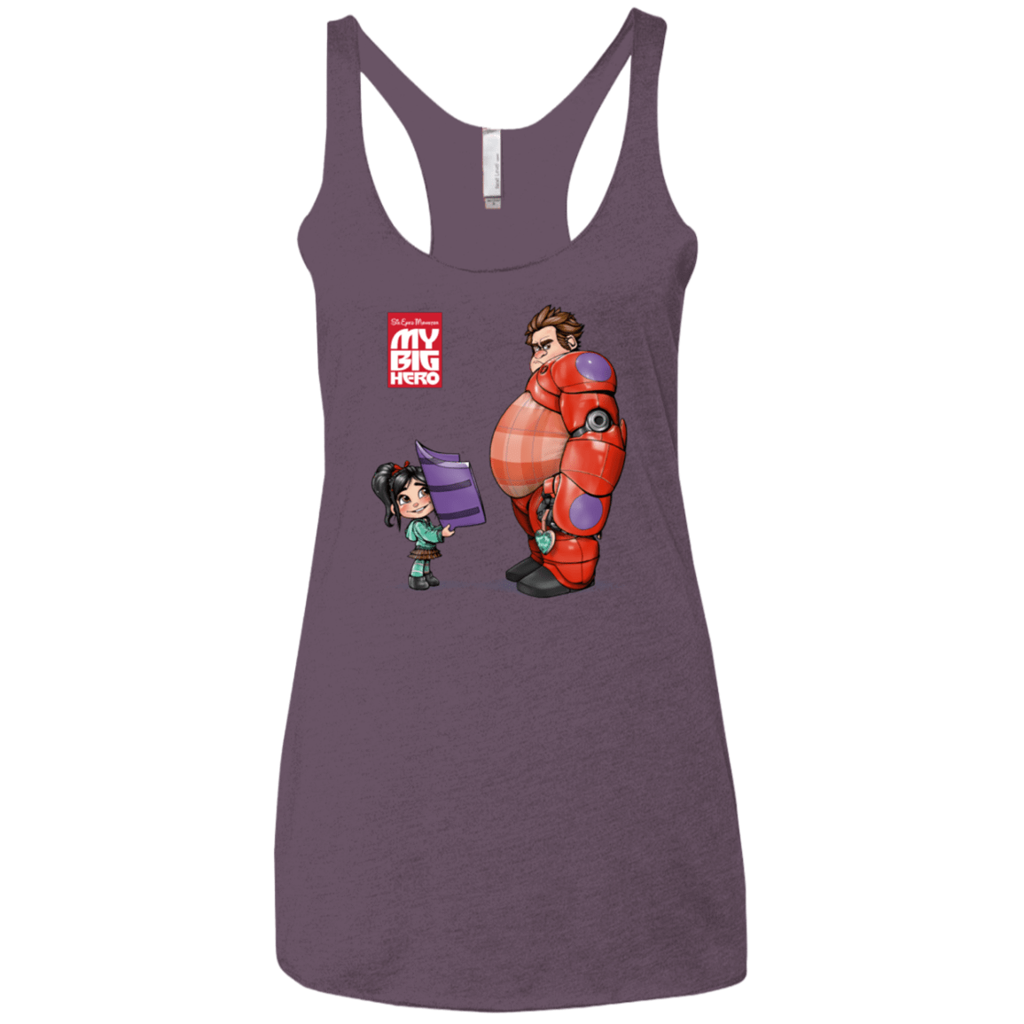 T-Shirts Vintage Purple / X-Small My Big Hero Women's Triblend Racerback Tank
