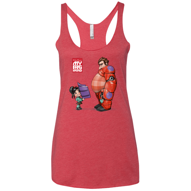 T-Shirts Vintage Red / X-Small My Big Hero Women's Triblend Racerback Tank