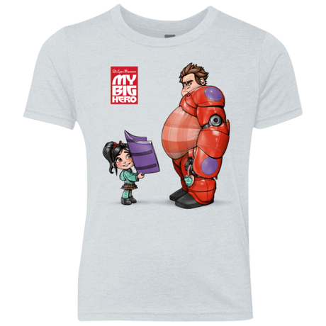 T-Shirts Heather White / YXS My Big Hero Youth Triblend T-Shirt
