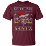 T-Shirts Maroon / S My Cousin Santa T-Shirt