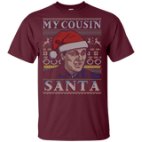 T-Shirts Maroon / YXS My Cousin Santa Youth T-Shirt