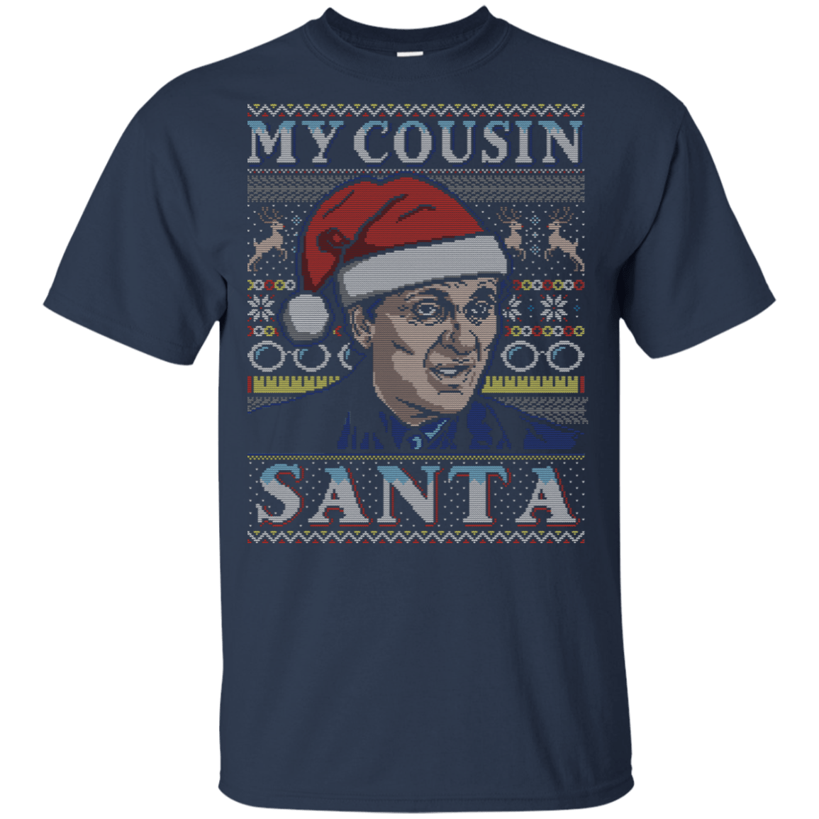 T-Shirts Navy / YXS My Cousin Santa Youth T-Shirt