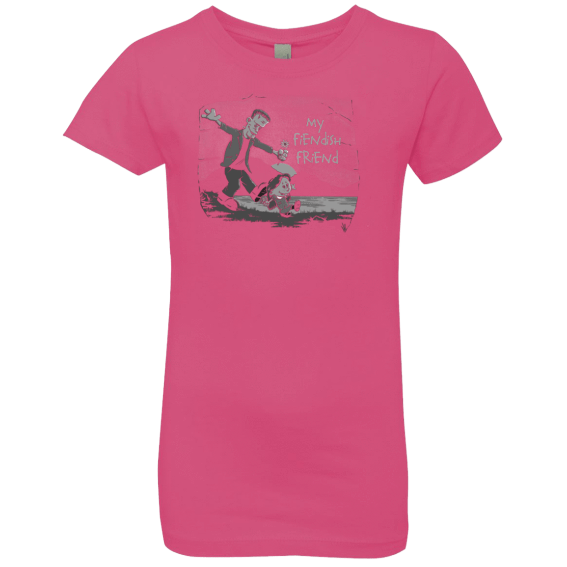T-Shirts Hot Pink / YXS My Fiendish Friend Girls Premium T-Shirt