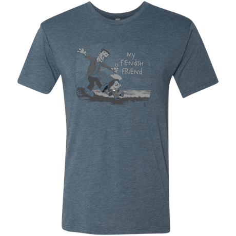 T-Shirts Indigo / Small My Fiendish Friend Men's Triblend T-Shirt