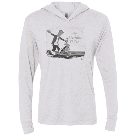 T-Shirts Heather White / X-Small My Fiendish Friend Triblend Long Sleeve Hoodie Tee
