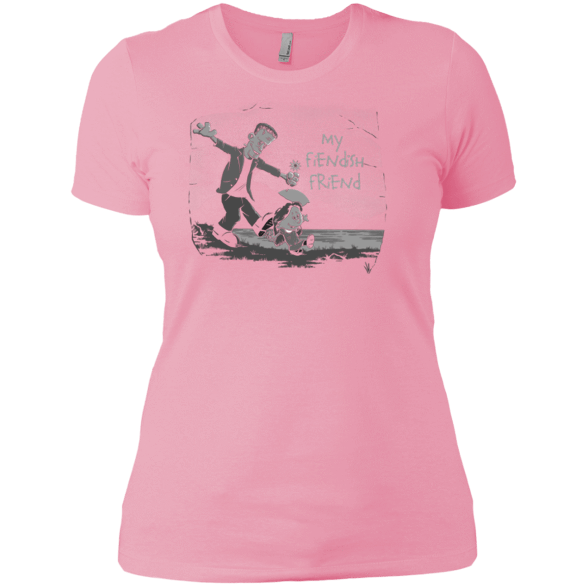 T-Shirts Light Pink / X-Small My Fiendish Friend Women's Premium T-Shirt