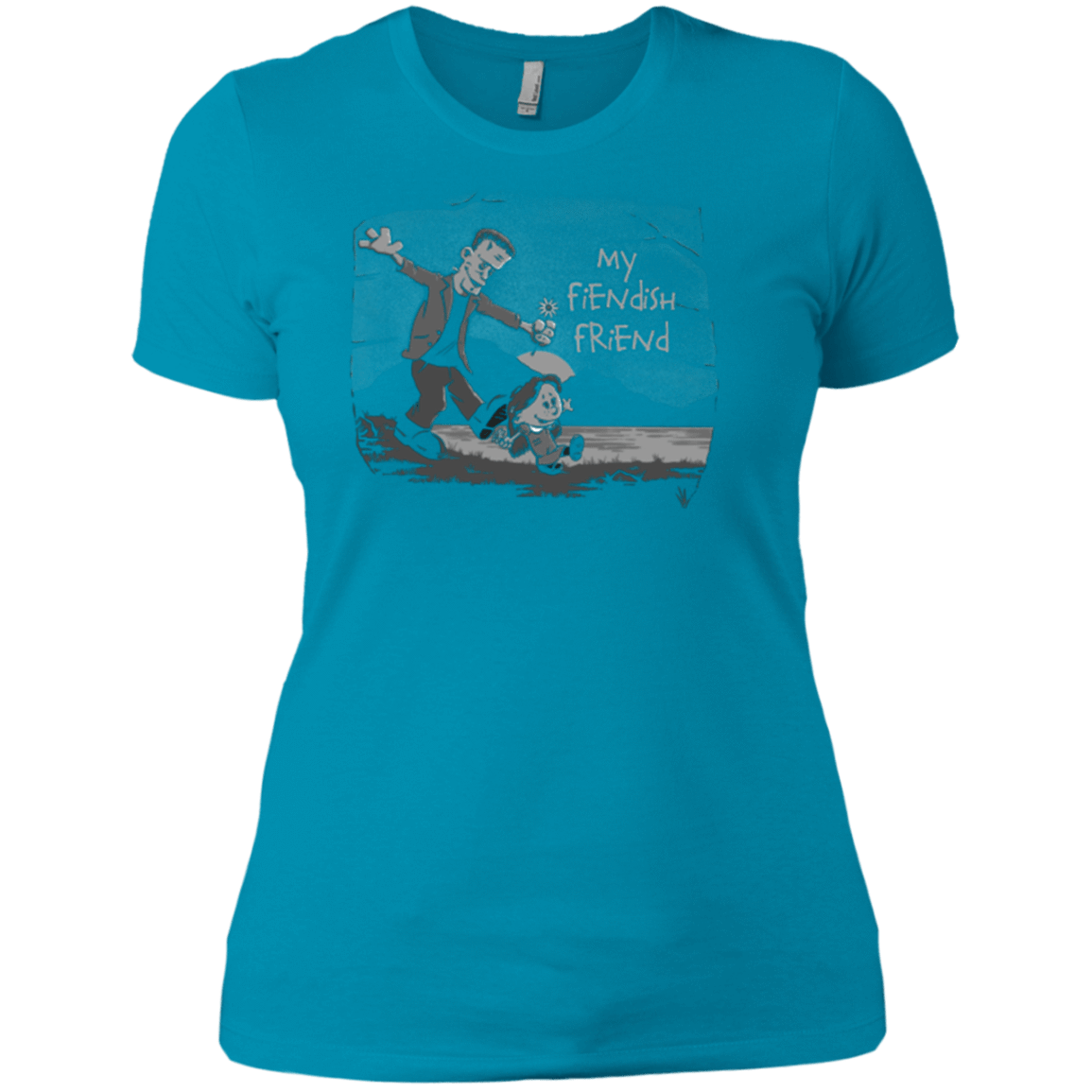 T-Shirts Turquoise / X-Small My Fiendish Friend Women's Premium T-Shirt