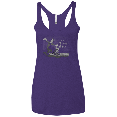 T-Shirts Purple / X-Small My Fiendish Friend Women's Triblend Racerback Tank