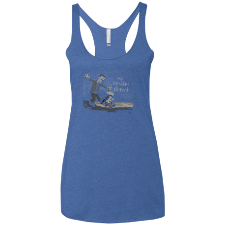 T-Shirts Vintage Royal / X-Small My Fiendish Friend Women's Triblend Racerback Tank