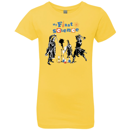 T-Shirts Vibrant Yellow / YXS My First Science Girls Premium T-Shirt