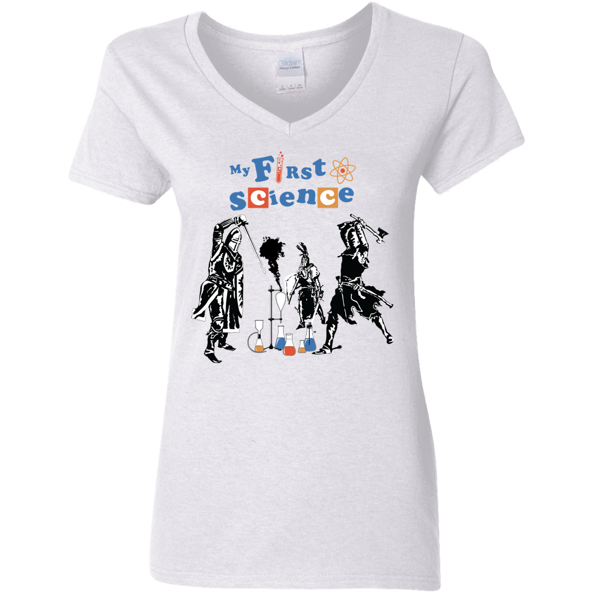 T-Shirts White / S My First Science Women's V-Neck T-Shirt