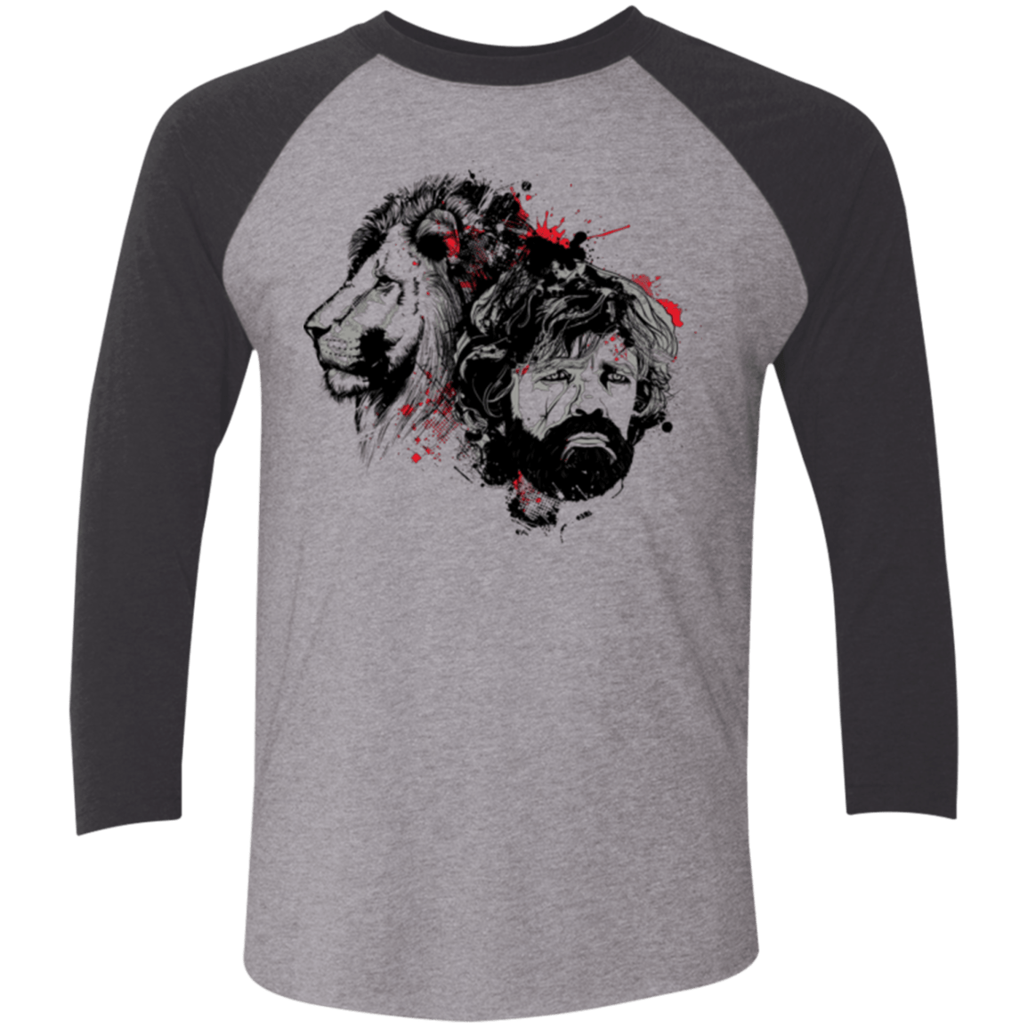T-Shirts Premium Heather/ Vintage Black / X-Small MY LION Men's Triblend 3/4 Sleeve