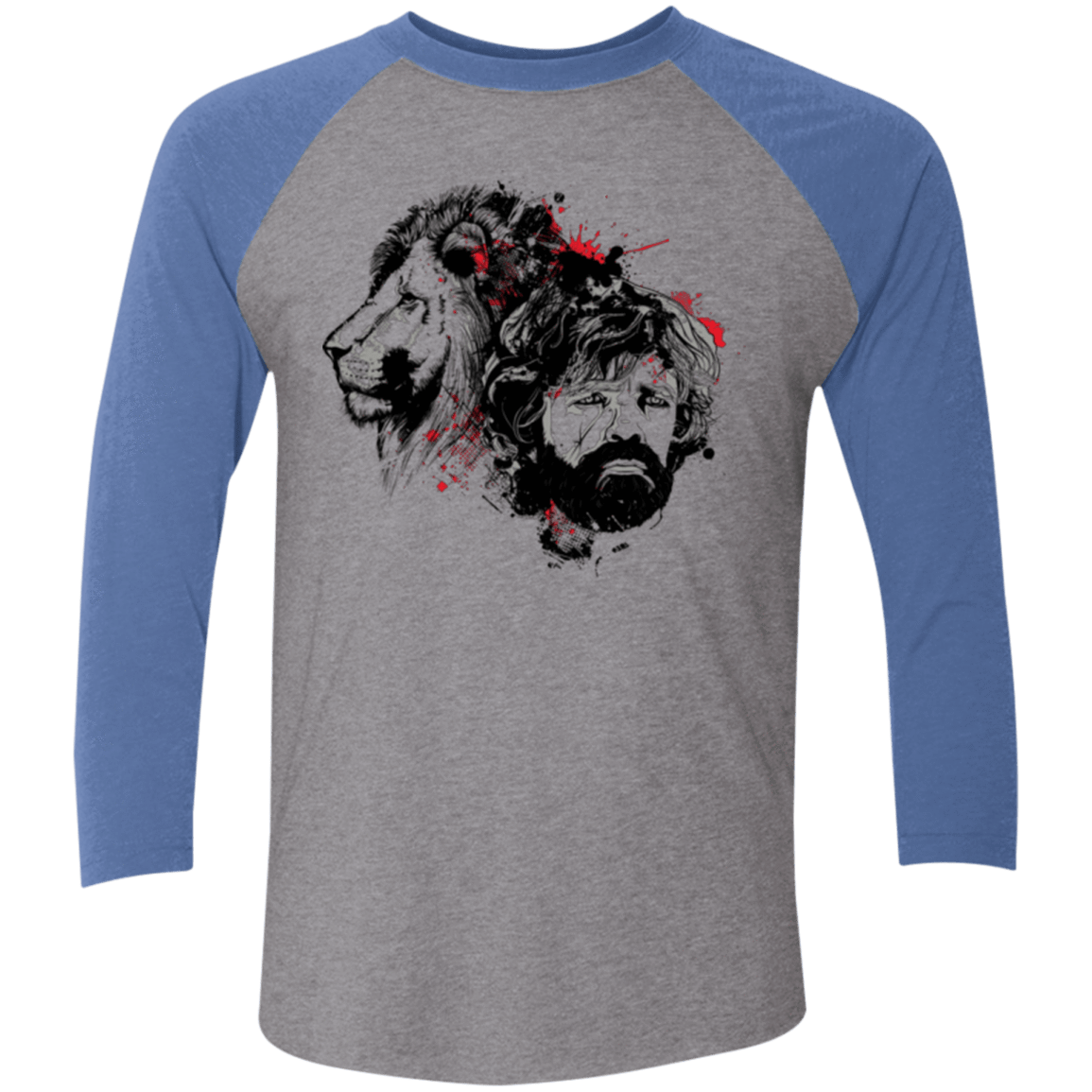 T-Shirts Premium Heather/ Vintage Royal / X-Small MY LION Men's Triblend 3/4 Sleeve
