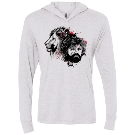 T-Shirts Heather White / X-Small MY LION Triblend Long Sleeve Hoodie Tee