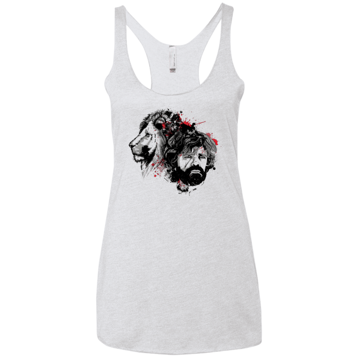 T-Shirts Heather White / X-Small MY LION Women's Triblend Racerback Tank