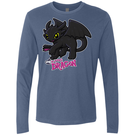 T-Shirts Indigo / Small MY LITTLE DRAGON Men's Premium Long Sleeve