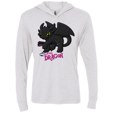 T-Shirts Heather White / X-Small MY LITTLE DRAGON Triblend Long Sleeve Hoodie Tee