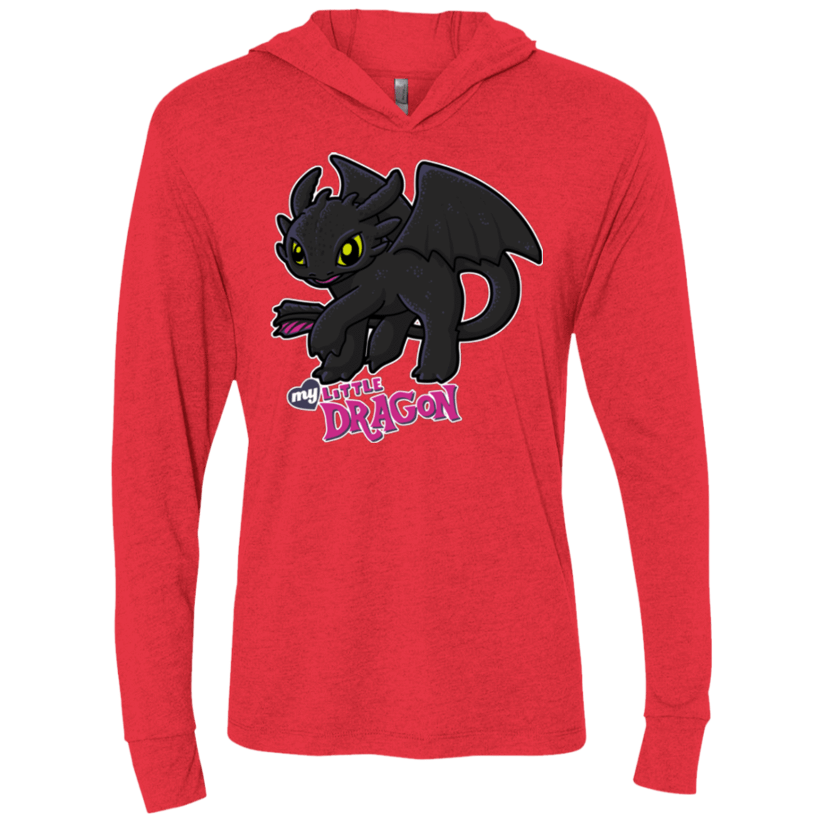 T-Shirts Vintage Red / X-Small MY LITTLE DRAGON Triblend Long Sleeve Hoodie Tee