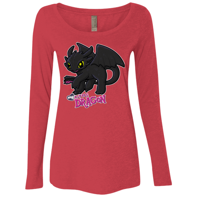 T-Shirts Vintage Red / Small MY LITTLE DRAGON Women's Triblend Long Sleeve Shirt
