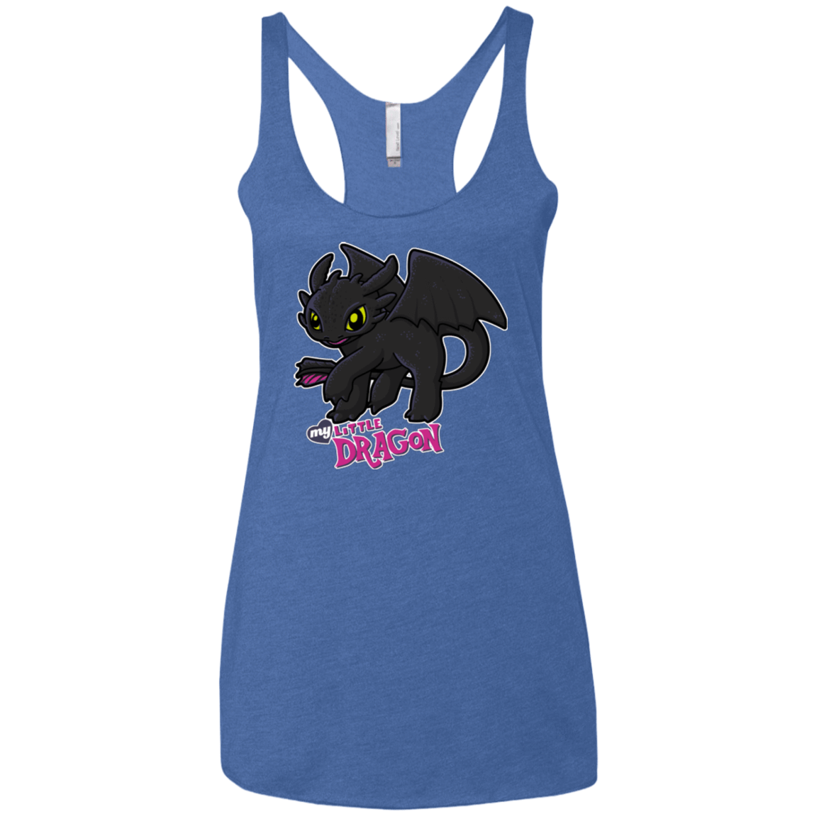 T-Shirts Vintage Royal / X-Small MY LITTLE DRAGON Women's Triblend Racerback Tank