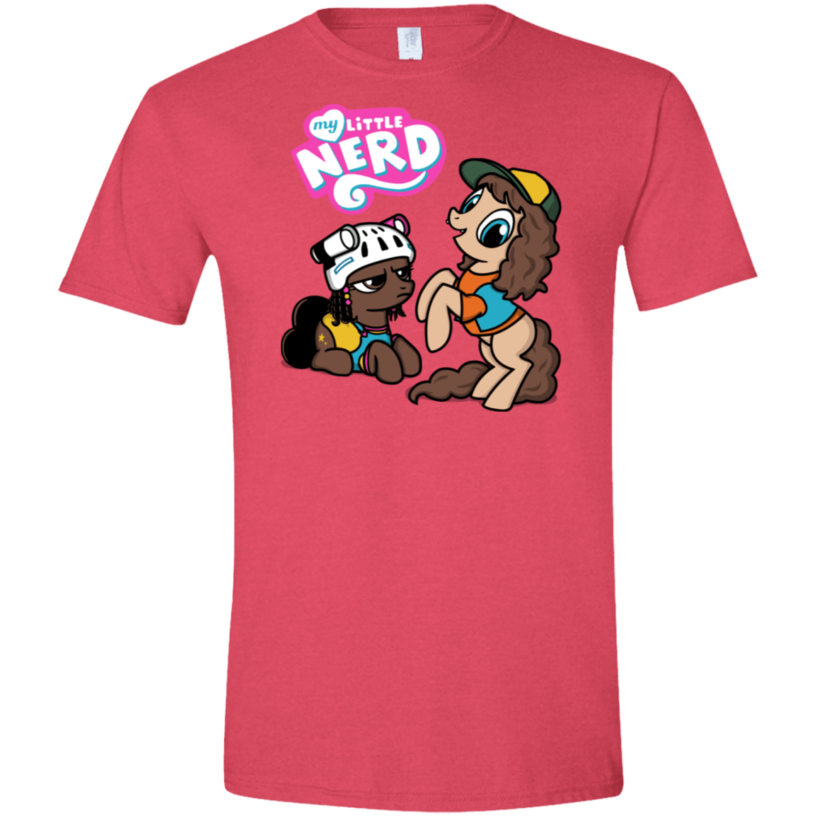 T-Shirts Heather Red / S My Little Nerd Men's Semi-Fitted Softstyle