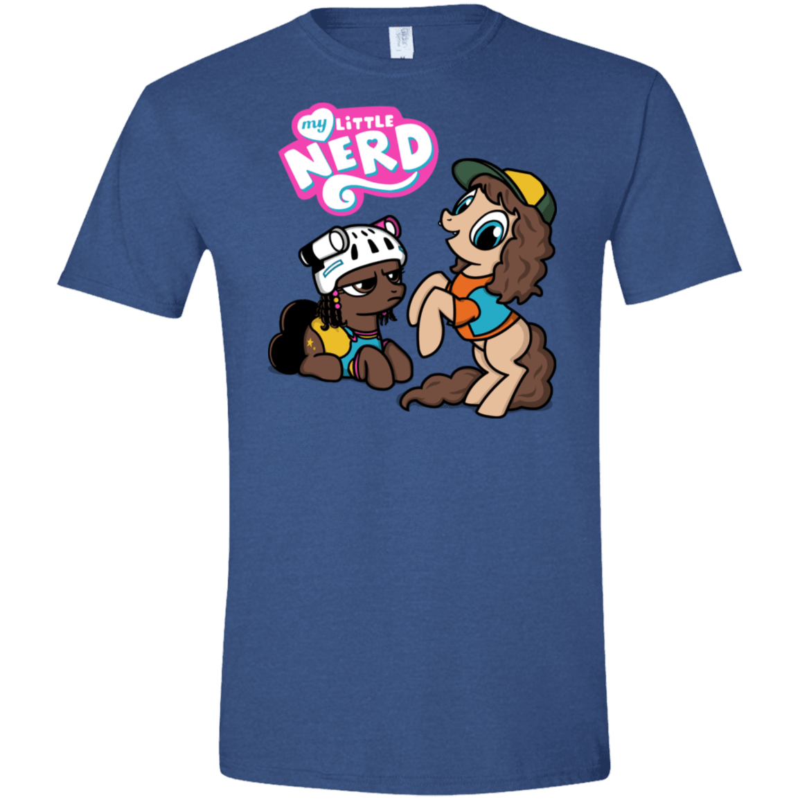 T-Shirts Heather Royal / X-Small My Little Nerd Men's Semi-Fitted Softstyle