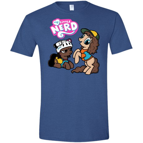 T-Shirts Heather Royal / X-Small My Little Nerd Men's Semi-Fitted Softstyle