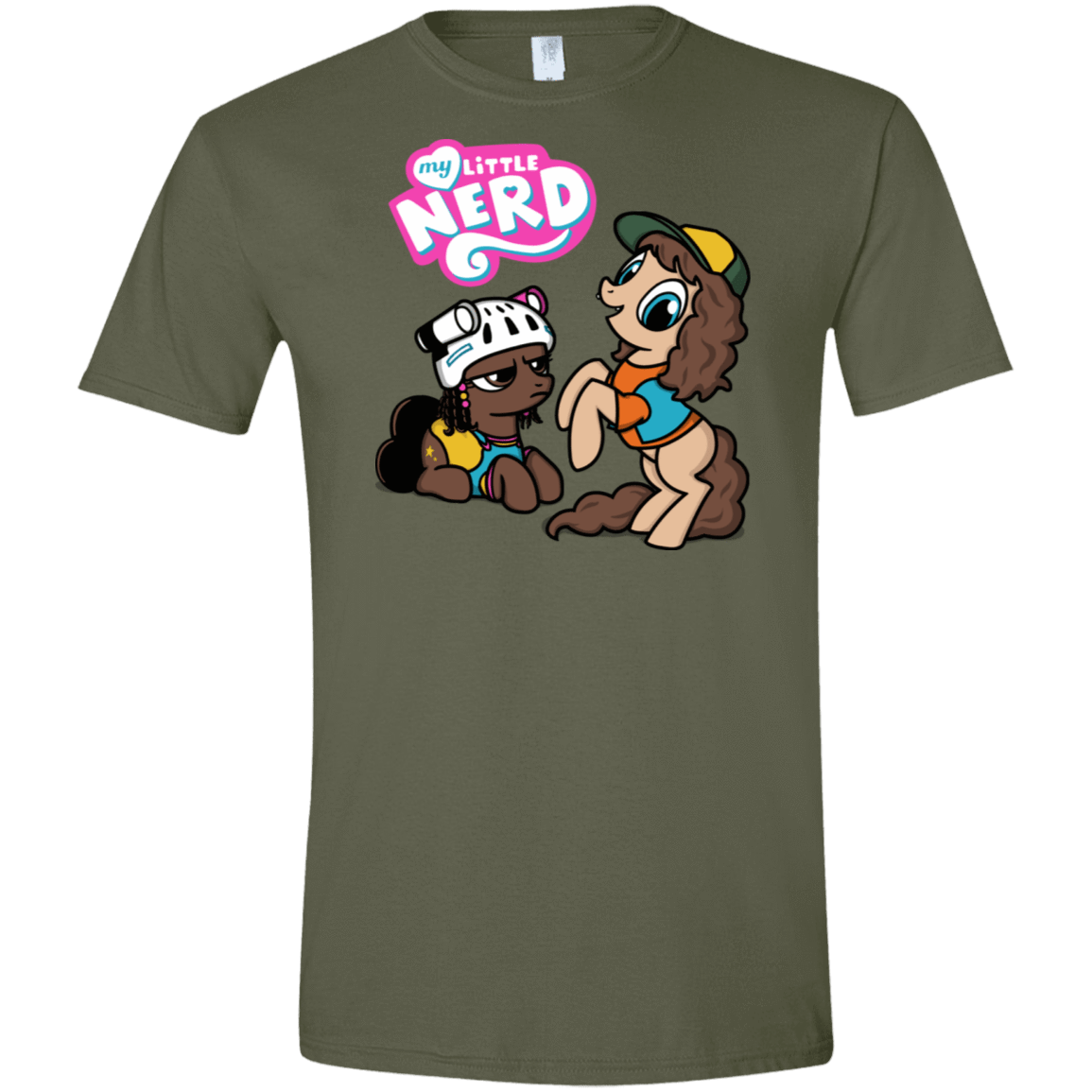 T-Shirts Military Green / S My Little Nerd Men's Semi-Fitted Softstyle