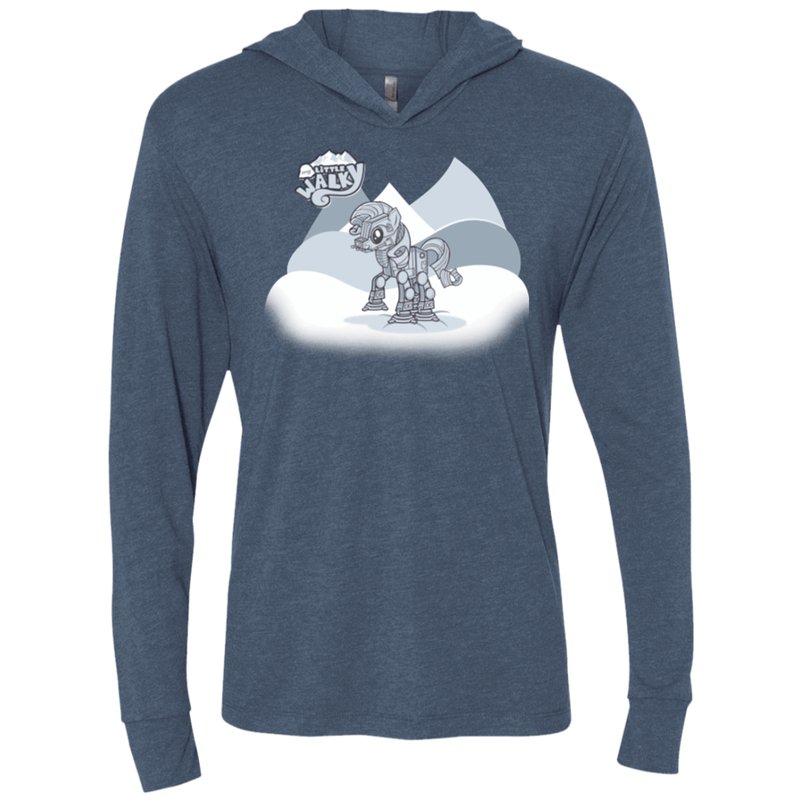 T-Shirts Indigo / X-Small my little walky Triblend Long Sleeve Hoodie Tee