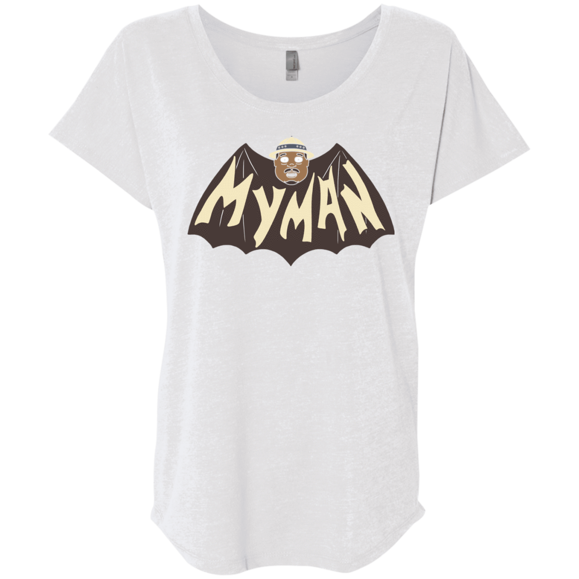 T-Shirts Heather White / X-Small My Man! Triblend Dolman Sleeve