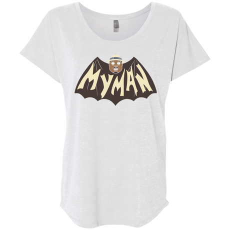 T-Shirts Heather White / X-Small My Man! Triblend Dolman Sleeve