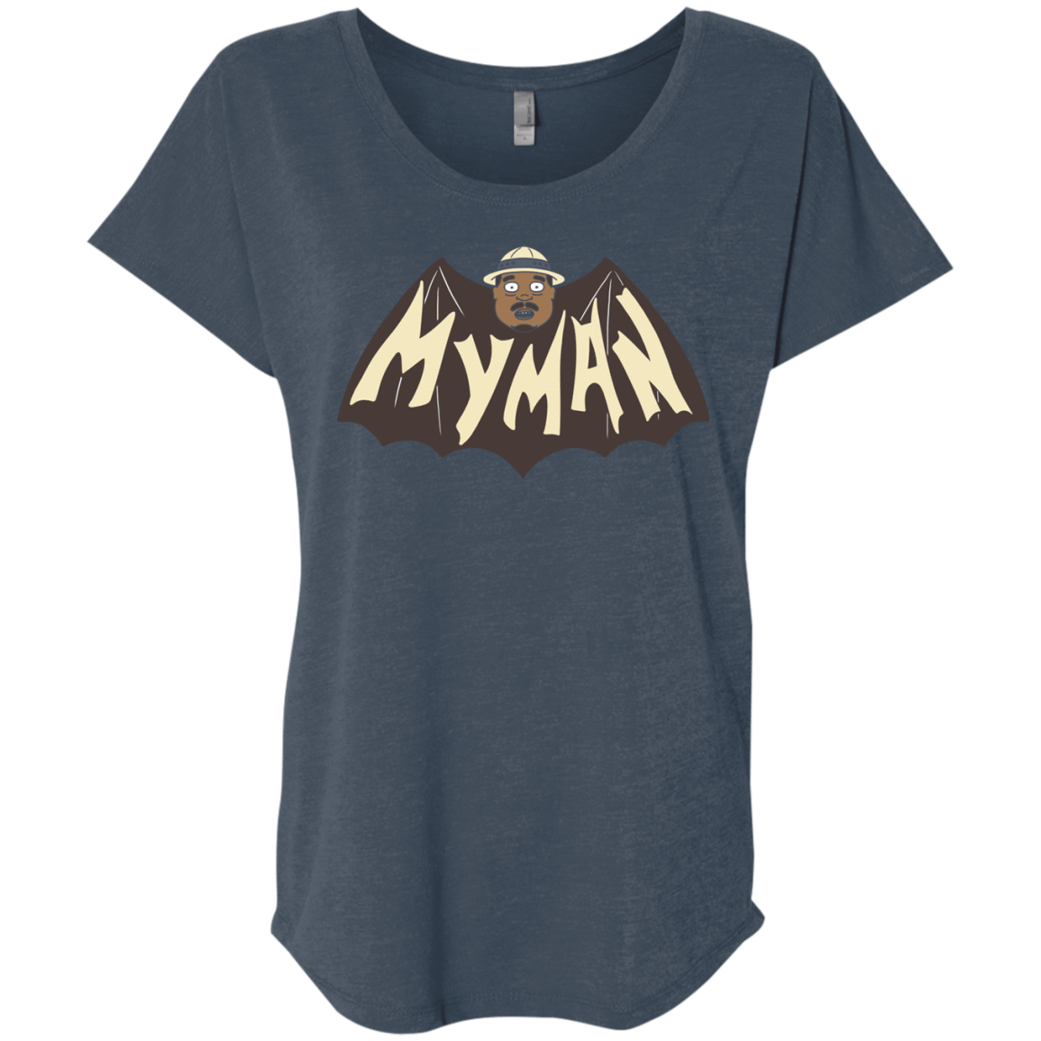 T-Shirts Indigo / X-Small My Man! Triblend Dolman Sleeve