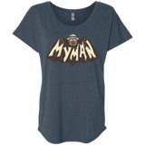 T-Shirts Indigo / X-Small My Man! Triblend Dolman Sleeve