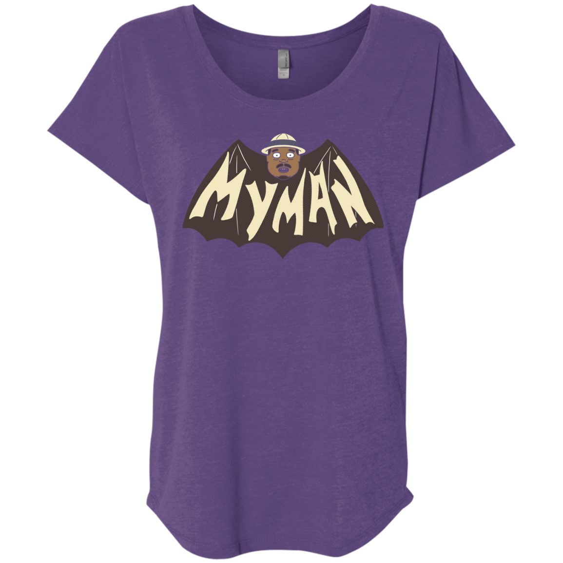 T-Shirts Purple Rush / X-Small My Man! Triblend Dolman Sleeve