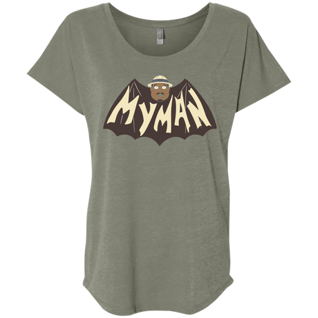 T-Shirts Venetian Grey / X-Small My Man! Triblend Dolman Sleeve