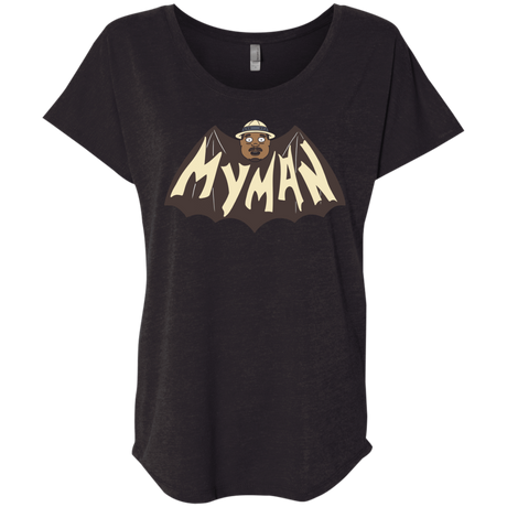 T-Shirts Vintage Black / X-Small My Man! Triblend Dolman Sleeve