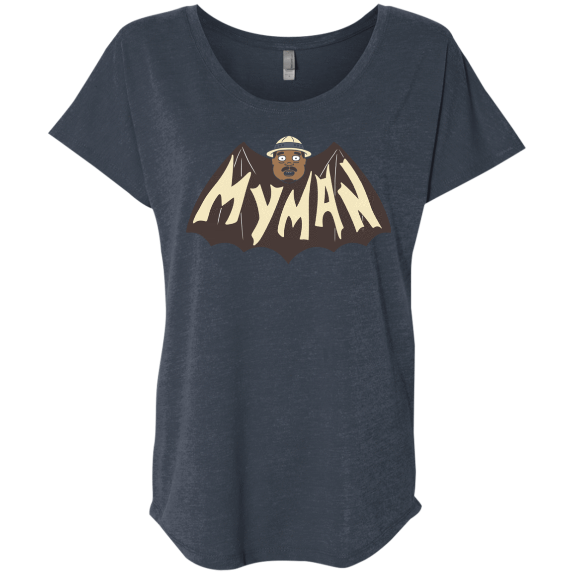 T-Shirts Vintage Navy / X-Small My Man! Triblend Dolman Sleeve