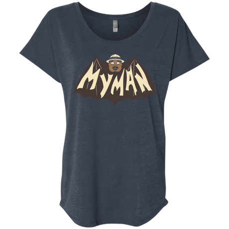 T-Shirts Vintage Navy / X-Small My Man! Triblend Dolman Sleeve